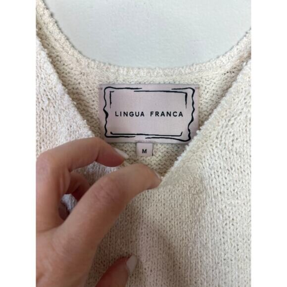 NEW Lingua Fanca Jane St. Garden Midi Dress Women's Salt Size: Medium - Picture 4 of 7